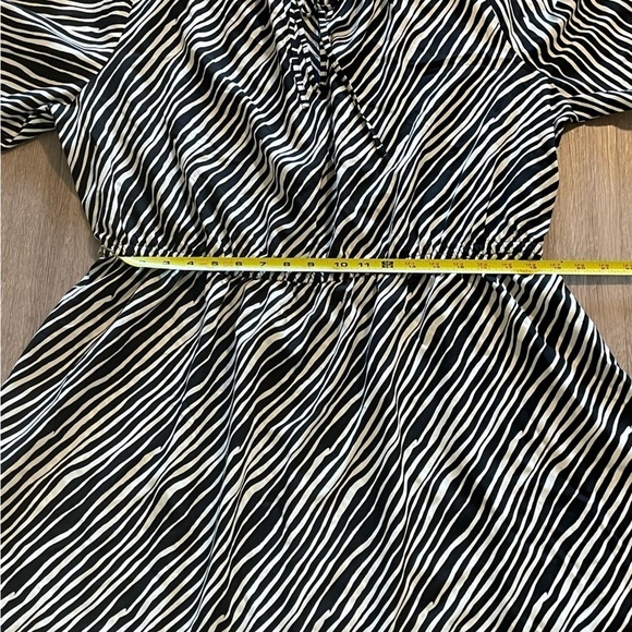 Lane Bryant Women Midi Dress Size 20 Black & White Striped Animal Print - Picture 14 of 17